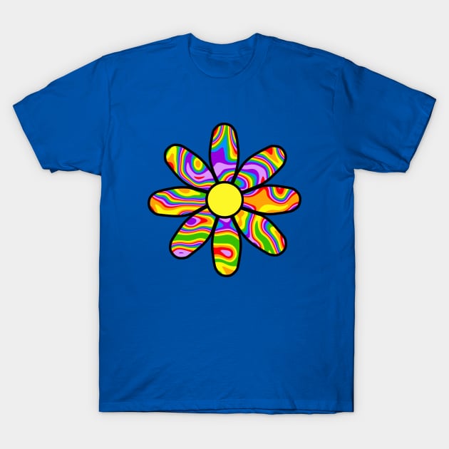 Rainbow Flower T-Shirt by SartorisArt1